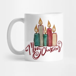 Merry Christmas Candles Mug